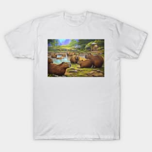 capybara group lake T-Shirt